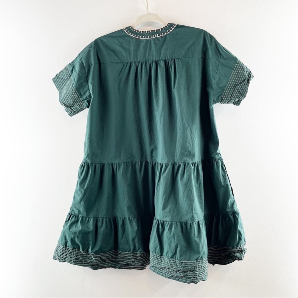 Pomander Place by Tuckernuck Evergreen Kinsley Dress L NWT Tiered Mini Shift - Picture 10 of 11
